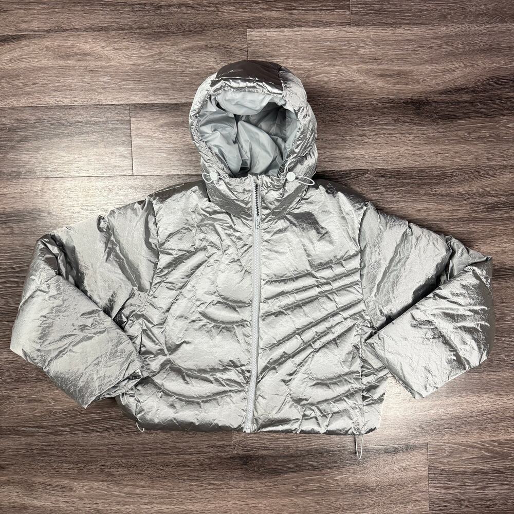 Nike Therma-FIT Swoosh Down Puffer Jacket Silver IB2003-095 Women's Small $275
